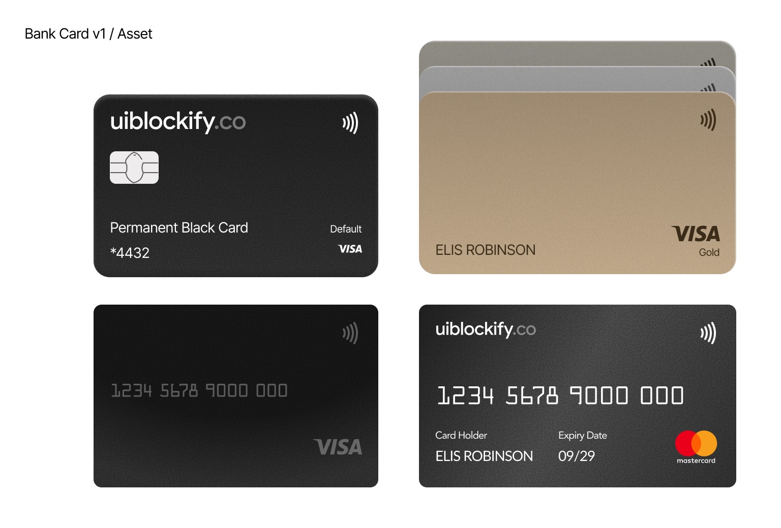 Bank Card Set Figma