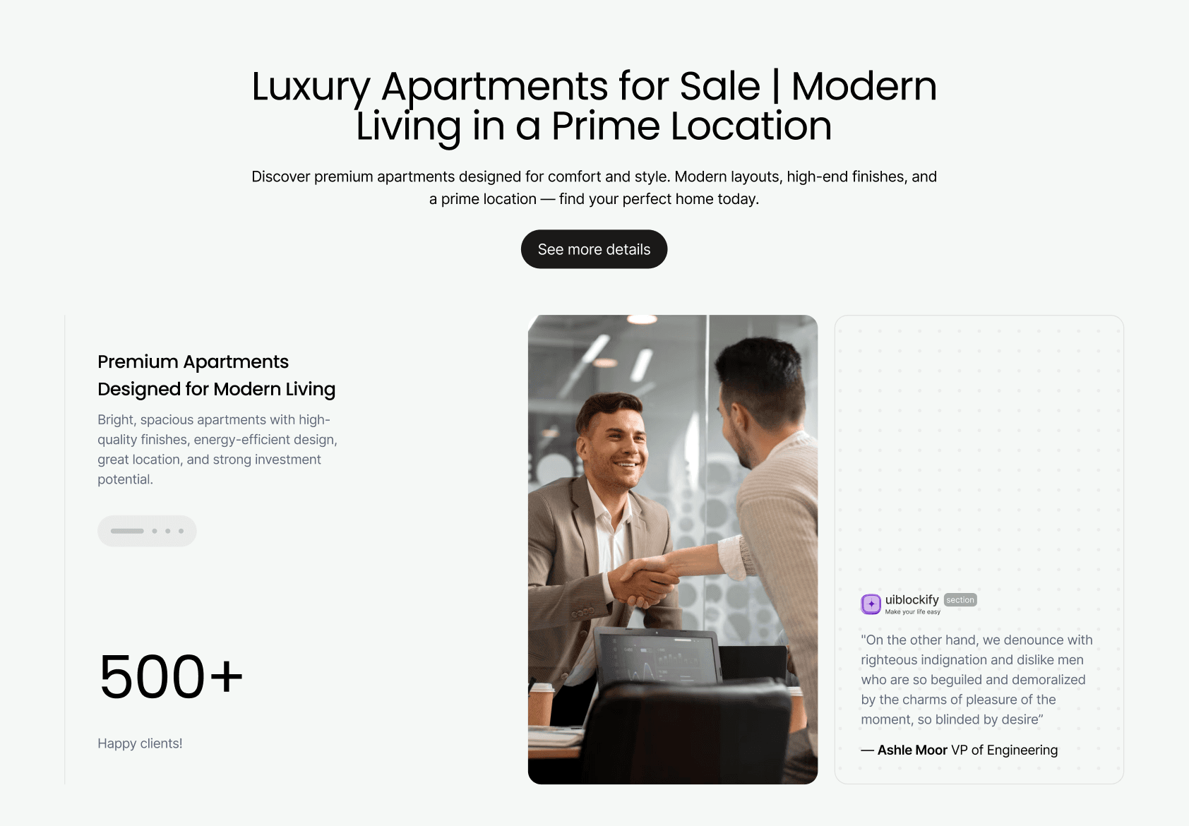 Features Section with Slider with mobile