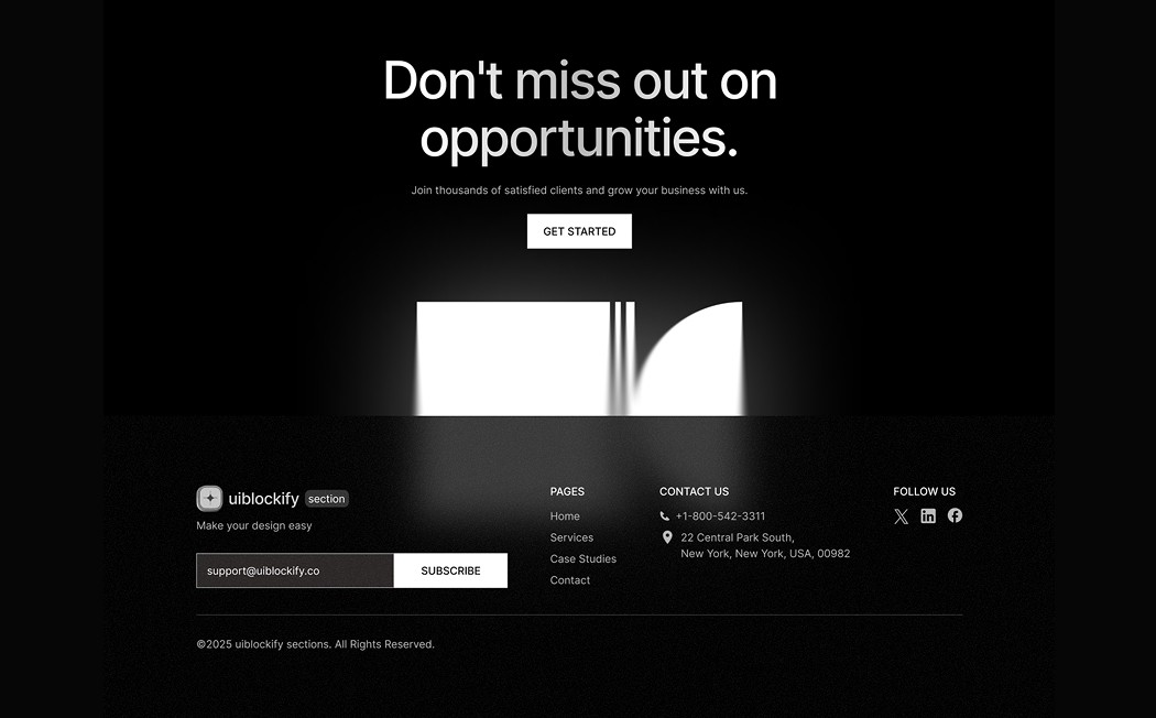Footer +CTA Section 