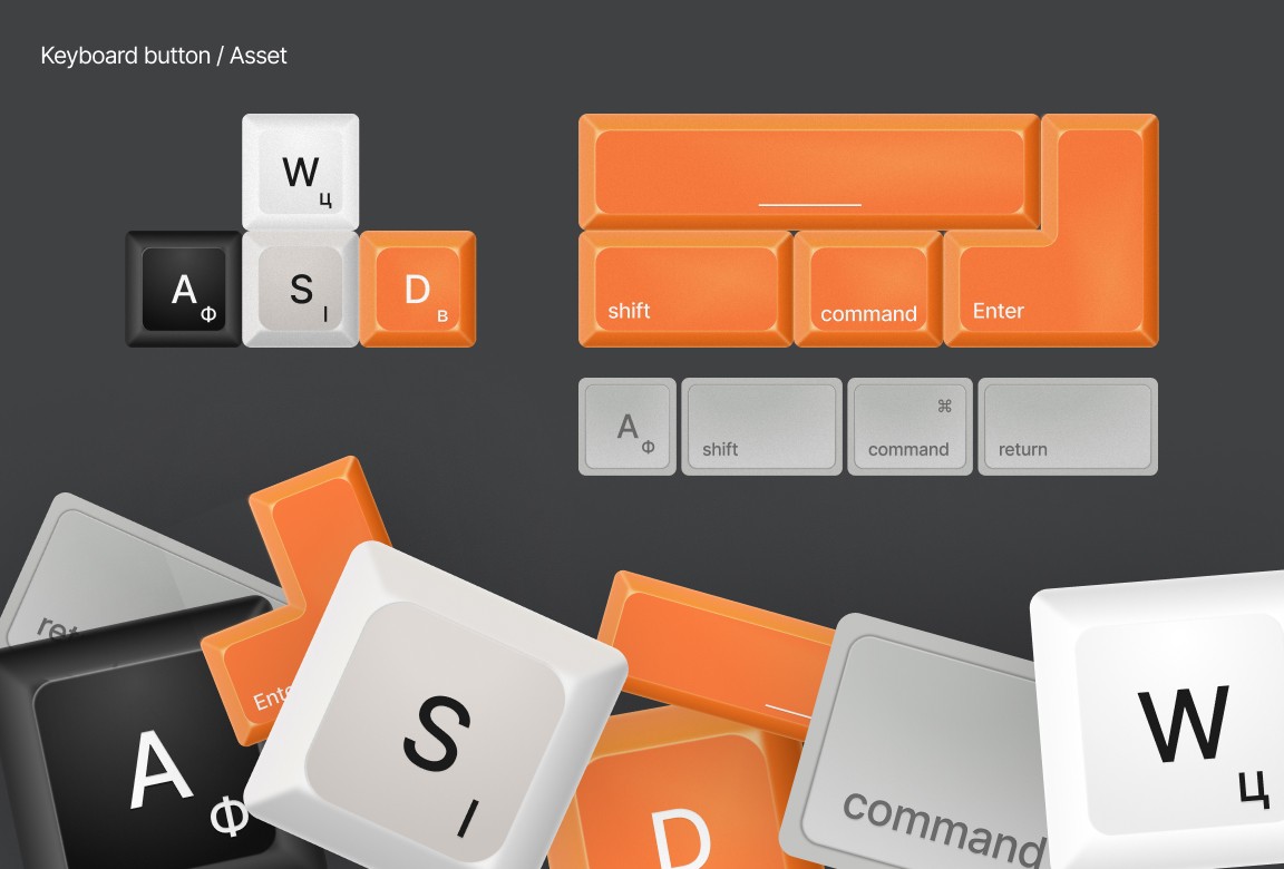 Keyboard button asset