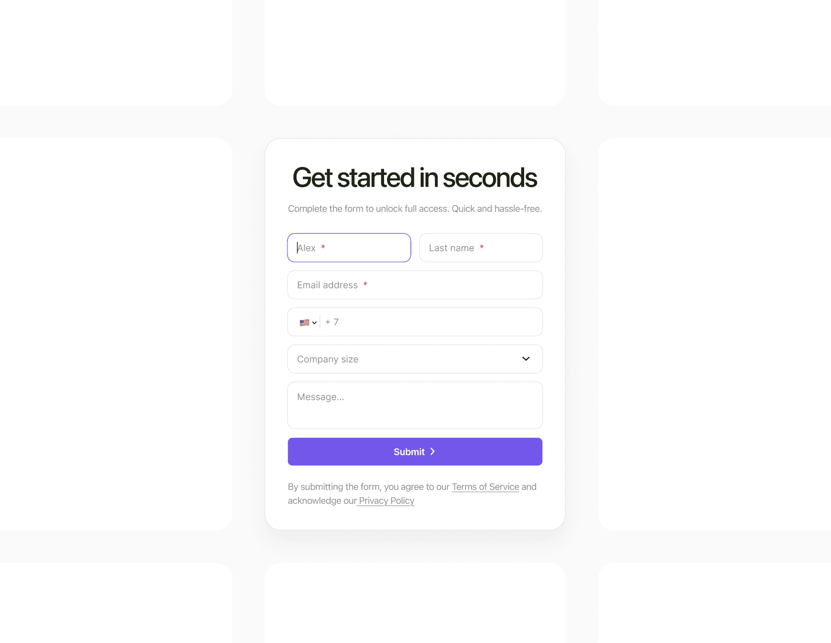 modal form signup