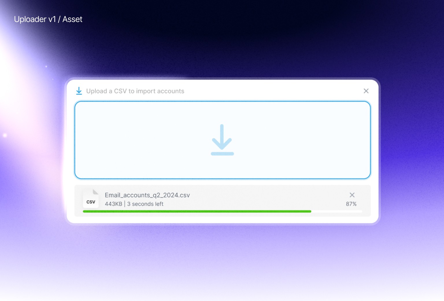 Upload popup file